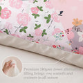 MyFleeciees 7.5 Tog King Duvet Set, Soft Reversible Coverless Oversized Comforter Set with 2 Pillowcases, Patchwork Printed Down Alternative Bedding Comforters for All Seasons, Pink