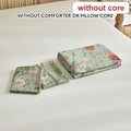 MyFleeciees Floral Comforter Set, Green Soft Comforter Full Size, Botanical Aesthetic Vine Pattern Bedding Comforter for All Season, 1Pc Duvet Cover 2Pcs Pillowcases
