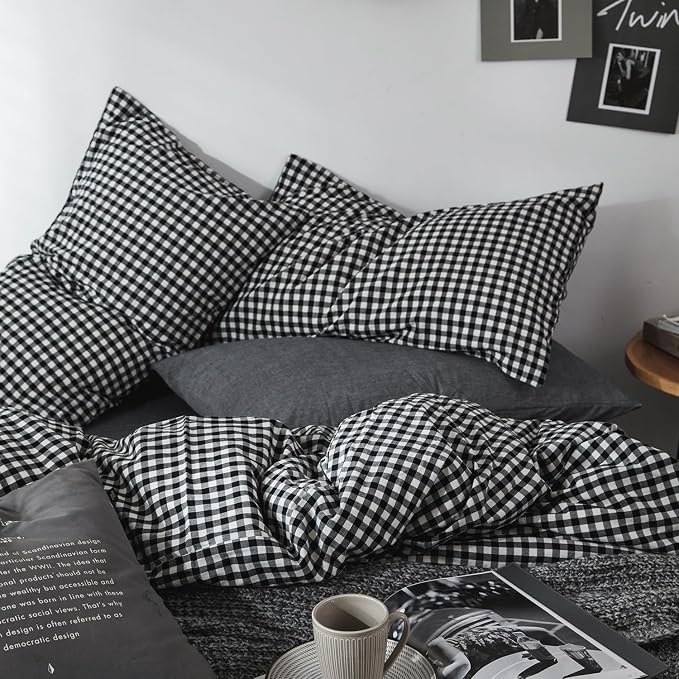MyFleeciees 4-Piece Washed Cotton Duvet Cover Set (Full/Double)