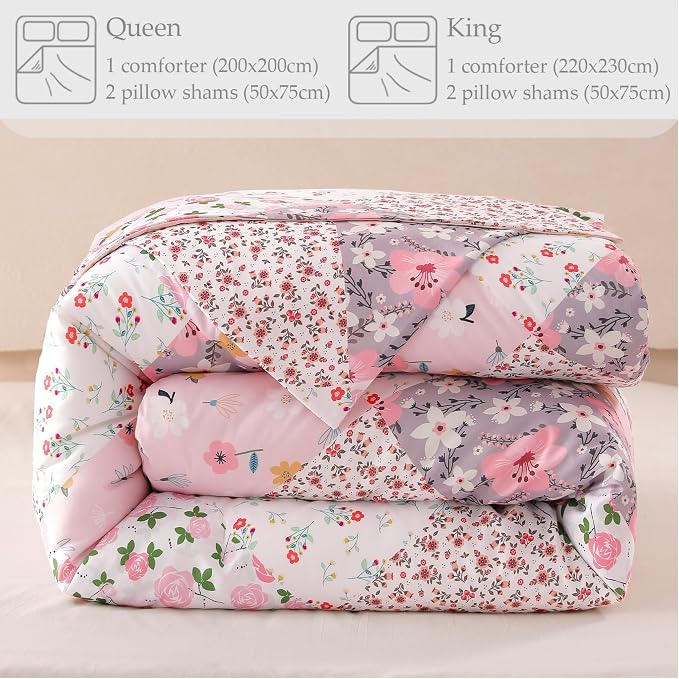 MyFleeciees 7.5 Tog King Duvet Set – Reversible (Pink)