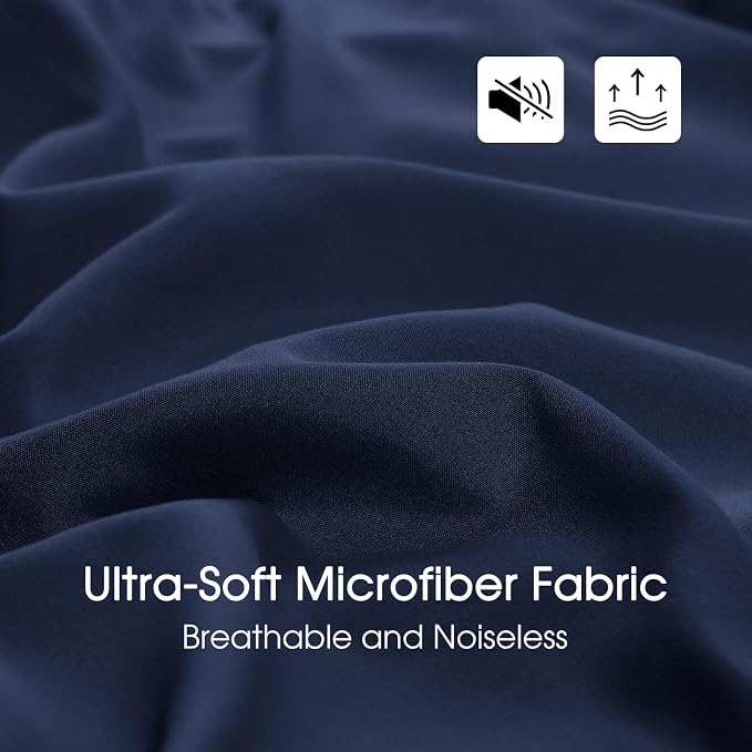 MyFleeciees Down Alternative Comforter Set – Reversible (Navy, Queen)