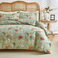 MyFleeciees Floral Comforter Set – Green (Full Size)