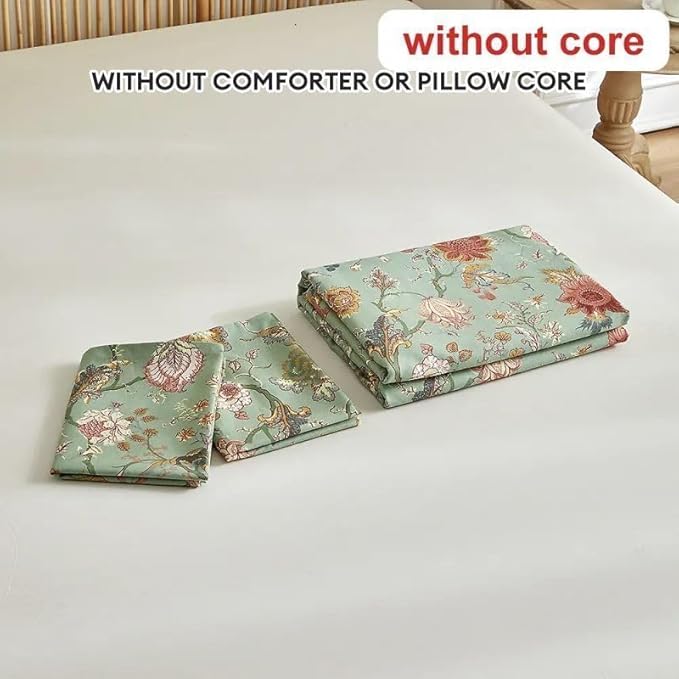 MyFleeciees Floral Comforter Set – Green (Full Size)