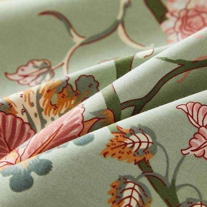 MyFleeciees Floral Comforter Set – Green (Full Size)
